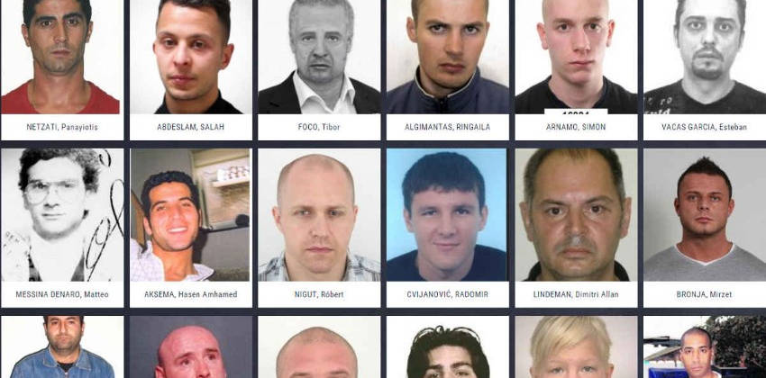 Listes des 57 fugitifs les plus recherchés par Europol Liste des fugitifs les plus recherchés par Europol