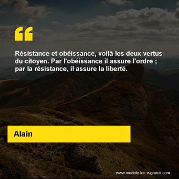 Citation de Alain