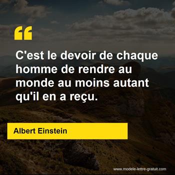 Citation de Albert Einstein