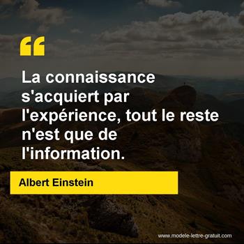 Citation de Albert Einstein