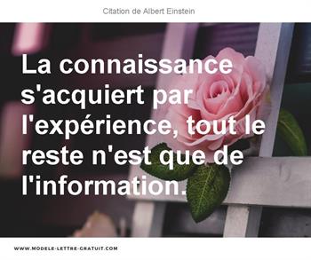 Citation de Albert Einstein