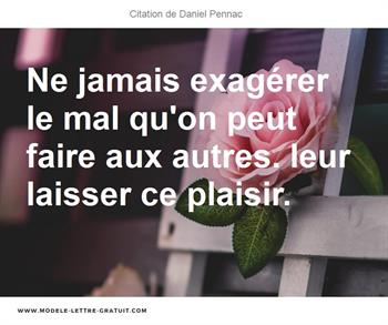 Citation de Daniel Pennac