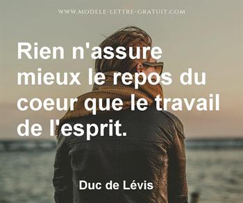 Citation de Duc de Lévis