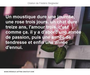 Image De Citation Citation Frederic Beigbeder Lamour Dure Trois Ans