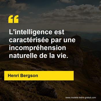 Citation de Henri Bergson