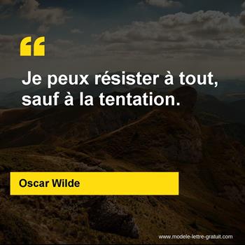 Citation de Oscar Wilde