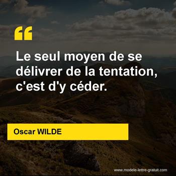 Citation de Oscar WILDE
