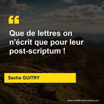 Citation de Sacha GUITRY