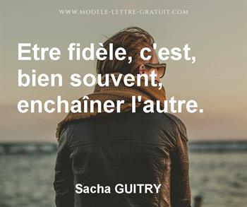 Citation de Sacha GUITRY