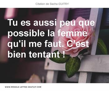 Citation de Sacha GUITRY