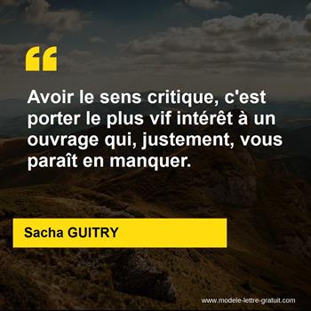 Citation de Sacha GUITRY
