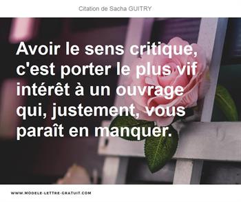 Citation de Sacha GUITRY