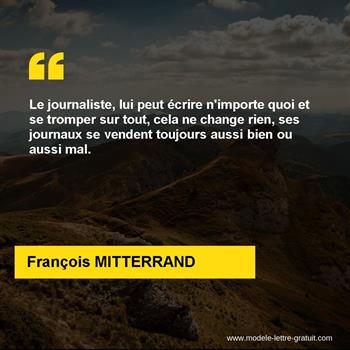 Citation de François MITTERRAND
