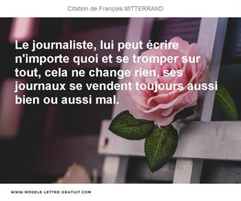 Citation de François MITTERRAND