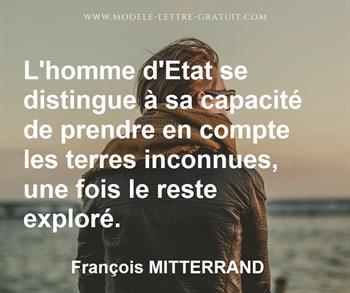 Citation de François MITTERRAND