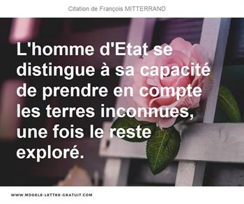 Citation de François MITTERRAND
