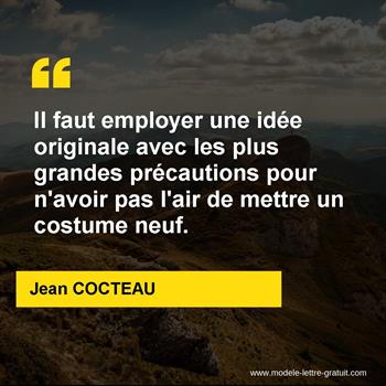 Citation de Jean COCTEAU