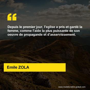 Citation de Emile ZOLA