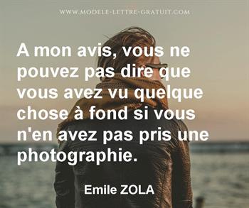 Citation de Emile ZOLA