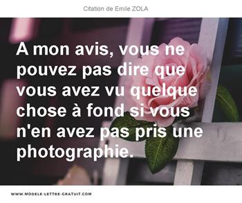Citation de Emile ZOLA