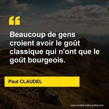 Citation de Paul CLAUDEL