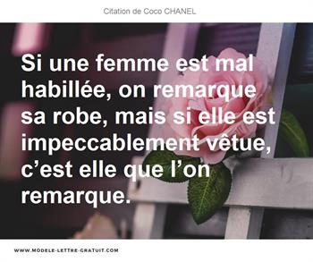 Citation de Coco CHANEL