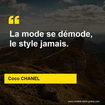 Citation de Coco CHANEL