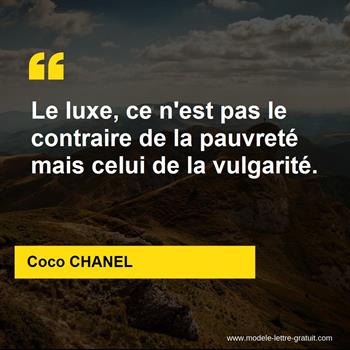 Citation de Coco CHANEL