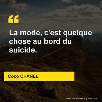 Citation de Coco CHANEL
