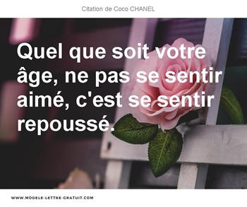 Citation de Coco CHANEL