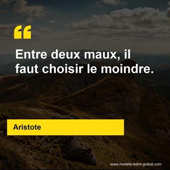 Citation de Aristote