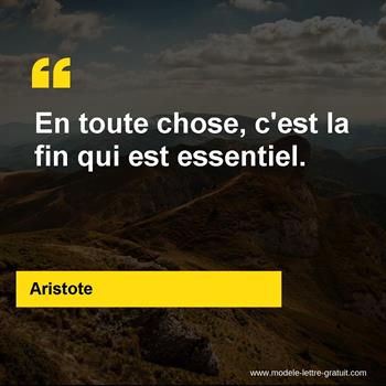 Citation de Aristote
