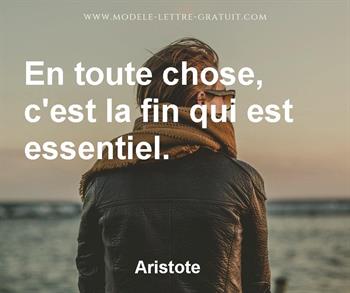Citation de Aristote