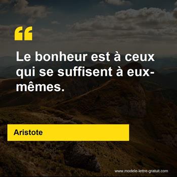 Citation de Aristote