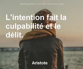 Citation de Aristote