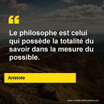 Citation de Aristote