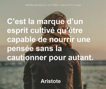 Citation de Aristote