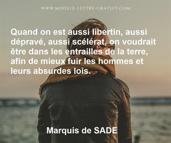 Citation de Marquis de SADE