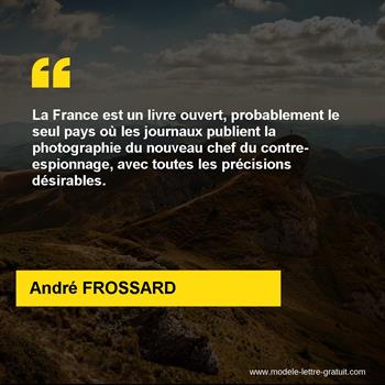 Citation de André FROSSARD