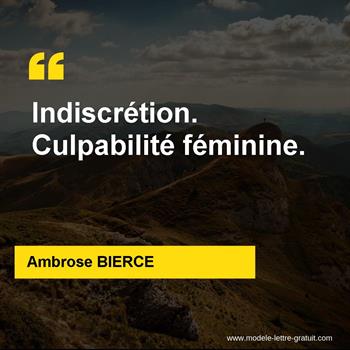 Citation de Ambrose BIERCE