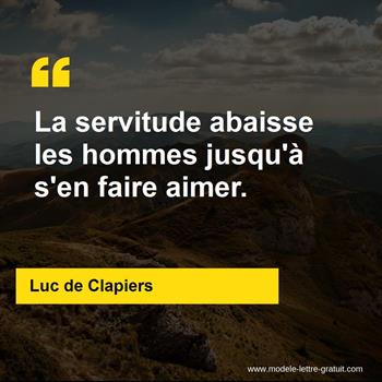 Citation de Luc de Clapiers