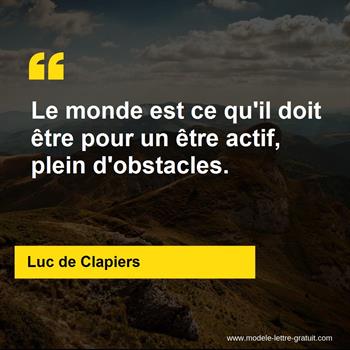 Citation de Luc de Clapiers