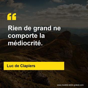 Citation de Luc de Clapiers
