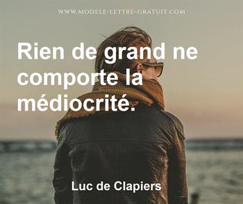 Citation de Luc de Clapiers